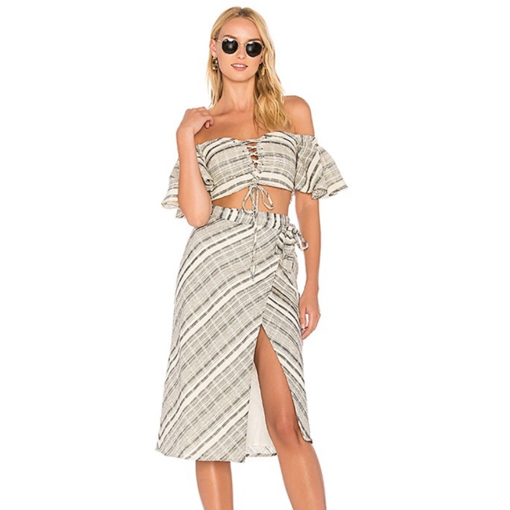 Majorelle x Revolve striped set. Worn once!